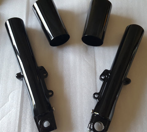 Fork Lowers & Cow Bells Gloss Black (2001 - 2013 Touring Models)