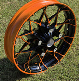 Harley Davidson Prodigy Front Wheel - Gloss Black with Orange Highlights