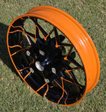 Harley Davidson Prodigy Front Wheel - Gloss Black with Orange Highlights