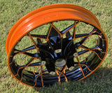 Harley Davidson Prodigy Front Wheel - Gloss Black with Orange Highlights