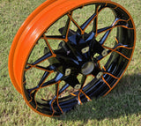 Harley Davidson Prodigy Front Wheel - Gloss Black with Orange Highlights