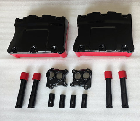 Rocker Box Covers Gloss Black and CVO Gloss Red (2007 - 2016 Touring Models)